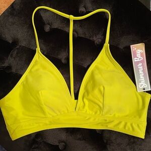 NWT “SHIMMER BAY” 2PC Lime Yellow/Green Bikini Set SZ:L